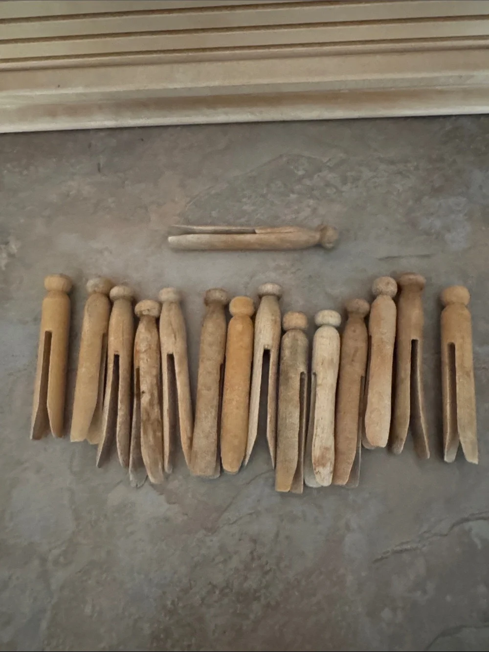 Natural Wood Kitchen Pegs - Set of Decorative Wooden Clothespins